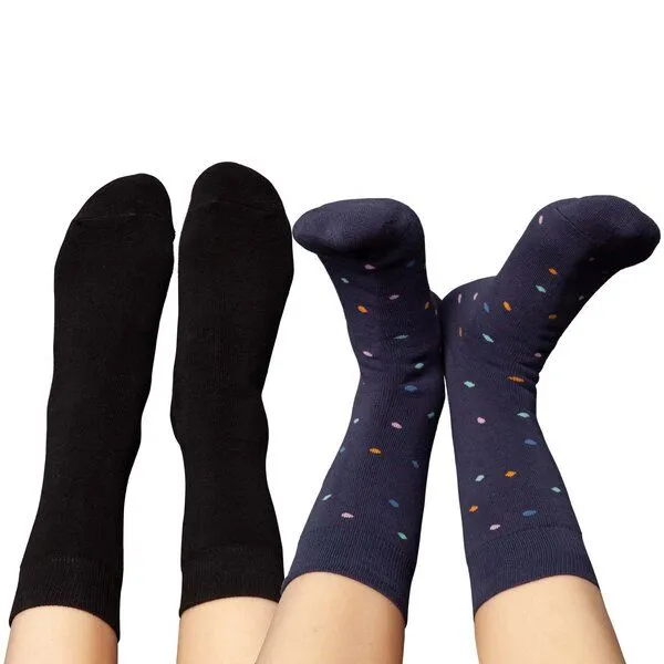 FellHerz FellHerz 6er Pack Kuschel-Socken mit Bio-Baumwolle schwarz und Konfetti – Produktbild 3 von 5