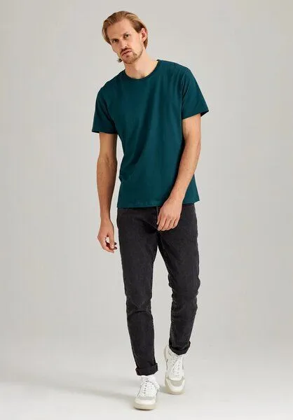 THOKKTHOKK ThokkThokk TT02 T-Shirt Herren (GOTS, vegan, Bio-Baumwolle), Deep teal (petrol), – Produktbild 3 von 4