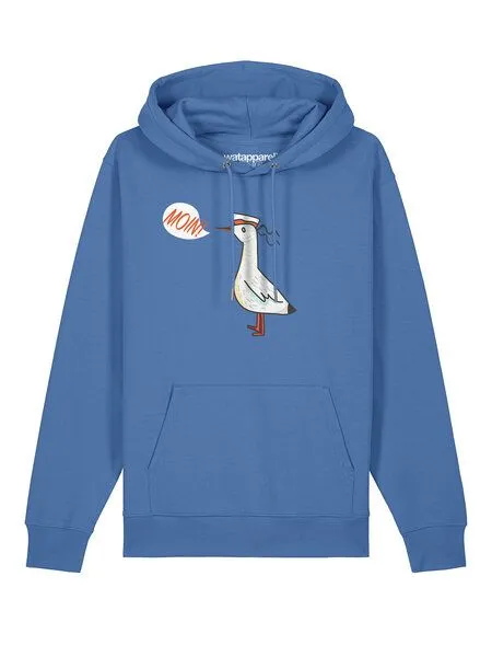 watapparel watapparel Hoodie Unisex Moin Seagull, Bright blue, – Produktbild 2 von 4