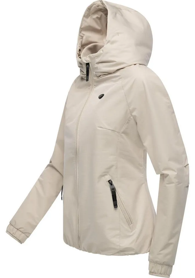 ragwear ragwear Outdoorjacke Dizzie Tech Wasserdichte Damen Übergangsjacke mit großer Kapuze, Braun, – Produktbild 3 von 5