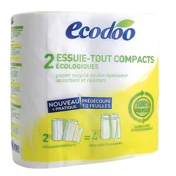 Ecodoo Ecodoo Küchenrolle Compact (2 Rollen - entsprechen 4 normalen Rollen) – Produktbild 1 von 1