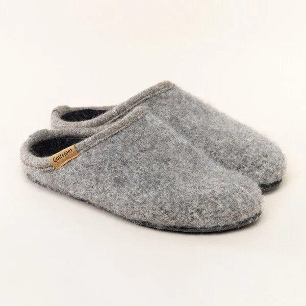 Gottstein Gottstein Filz-Hausschuh ALP-COMFORT Damen & Herren Pantoffel aus seltenen Schurwollen mit Komfort-Einlagesohle, Natural, – Produktbild 1 von 4