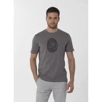ORGANICATION ORGANICATION T-Shirt aus Bio-Baumwolle mit Fahrrad-Print, Grau(shadow), – Produktbild 1 von 1