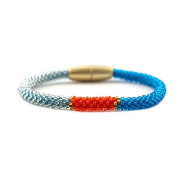 Sakiba Sakiba Armband Svelte Tricolor, Orange-aqua, – Produktbild 1 von 4