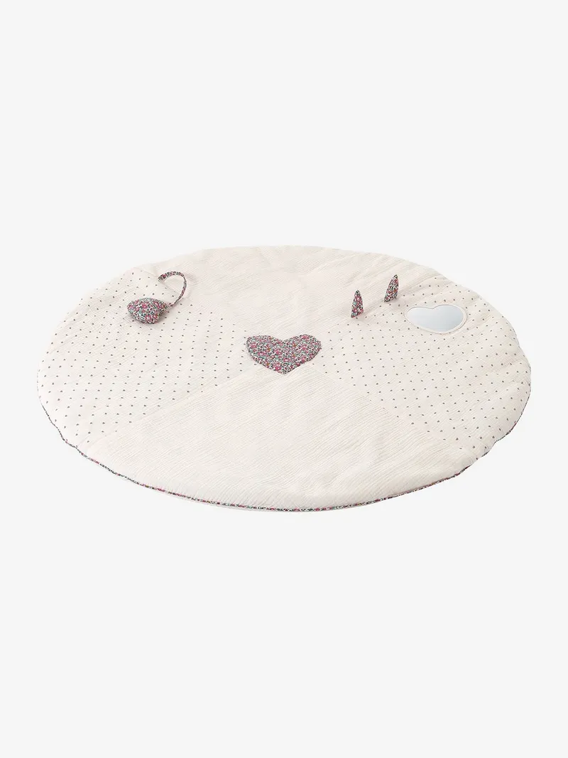Envie De Fraise Runde Baby Activity-Decke aus Musselin mit Liberty-Stoffdetails ENVIE DE FRAISE hell, Hellrosa, – Produktbild 2 von 3