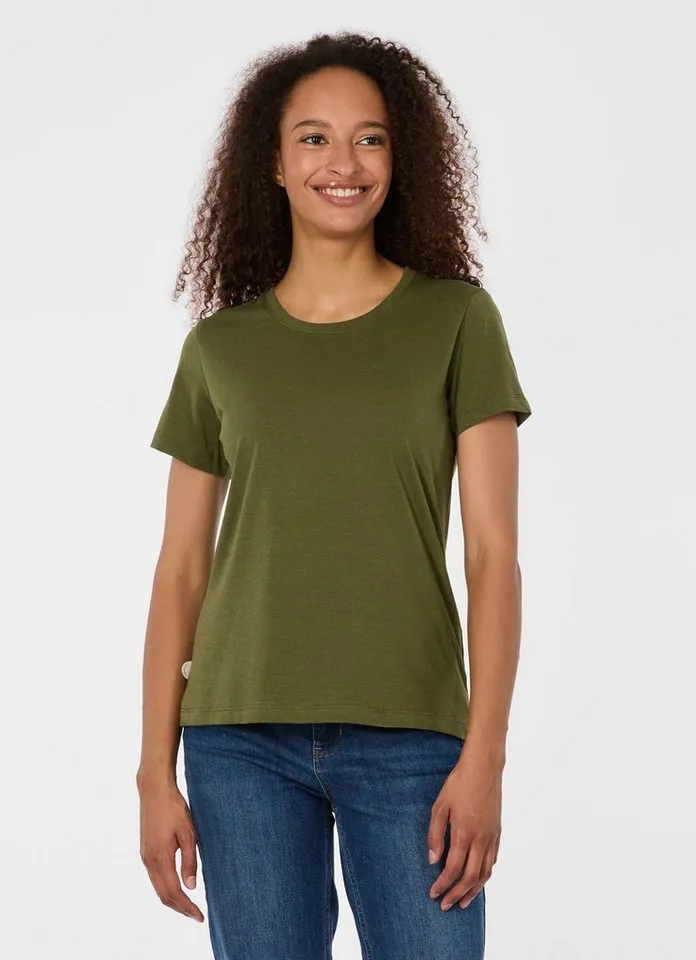 ragwear ragwear Kurzarmshirt MINTTA Klassischer Fit aus Single Jersey mit softem Finish, Grün, – Produktbild 1 von 2
