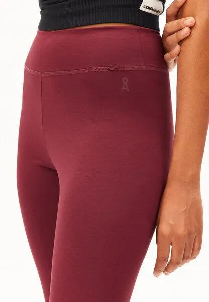 ARMEDANGELS ARMEDANGELS REHMAA Damen Leggings aus Bio-Baumwoll Mix, Velvet red, – Produktbild 4 von 5