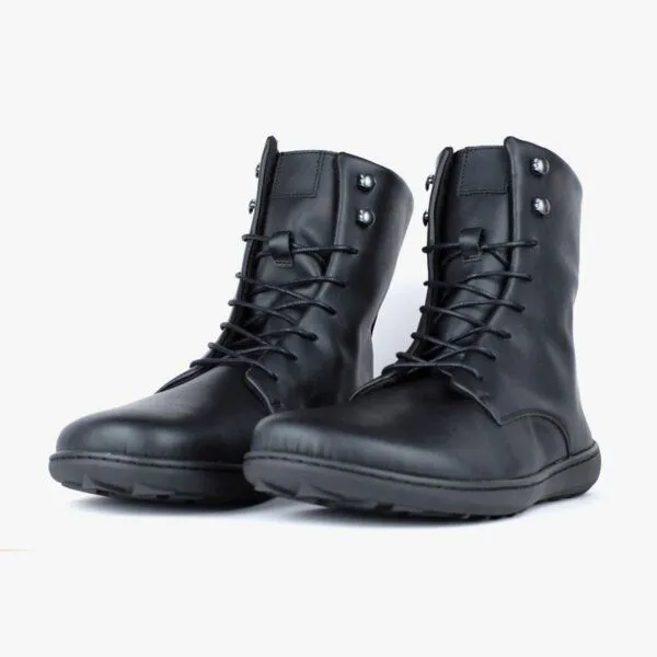 SORBAS SORBAS VAEY Barefoot 7 - gefütterte Barfußstiefel aus Leder, Black (schwarz), – Produktbild 4 von 5