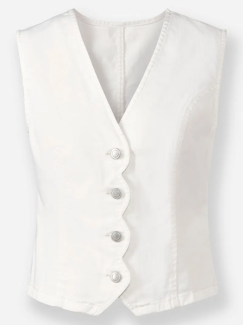 Witt Jeansweste, Ecru, – Produktbild 1 von 2
