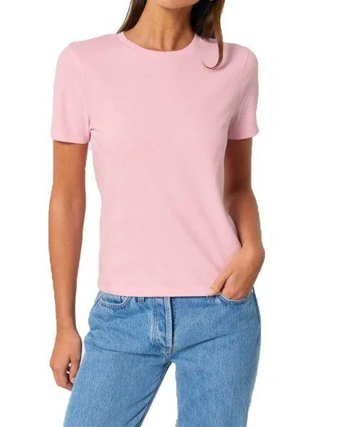 YTWOO YTWOO Bio Damen T-Shirt, enganliegend aus Bio-Baumwolle, Rosa, – Produktbild 1 von 4