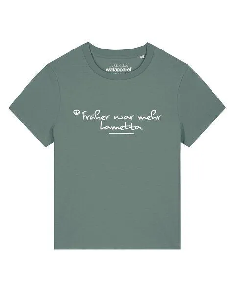 watapparel watapparel T-Shirt Frauen Früher war mehr Lametta, Green bay, – Produktbild 1 von 2