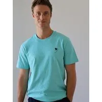 Kultgut Kultgut Artdesign - Flauschiges Oversize Shirt 100% Biobaumwolle / Shark, Türkis, – Produktbild 1 von 1