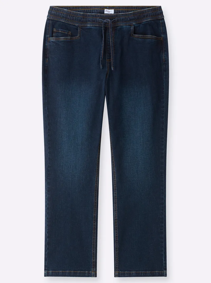 sheego Schlupfjeans, Dark blue, – Produktbild 1 von 2