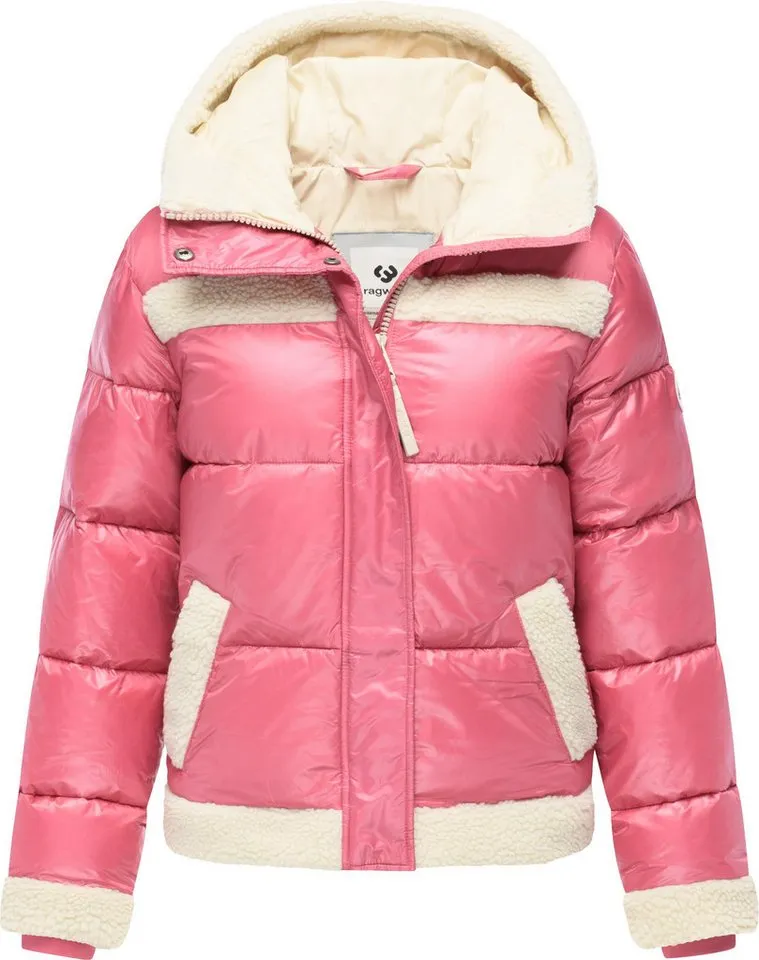 ragwear ragwear Winterjacke Editah Shiny YOUMODO Jacke mit Plüsch-Details und glänzender Optik, Rosa, – Produktbild 5 von 5