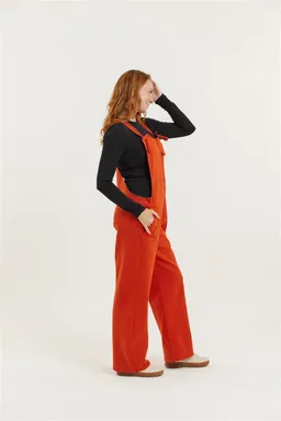 Flax and Loom Flax and Loom Damen vegan Dungaree Tencel Mary Lou Gebranntes Orange – Produktbild 1 von 1