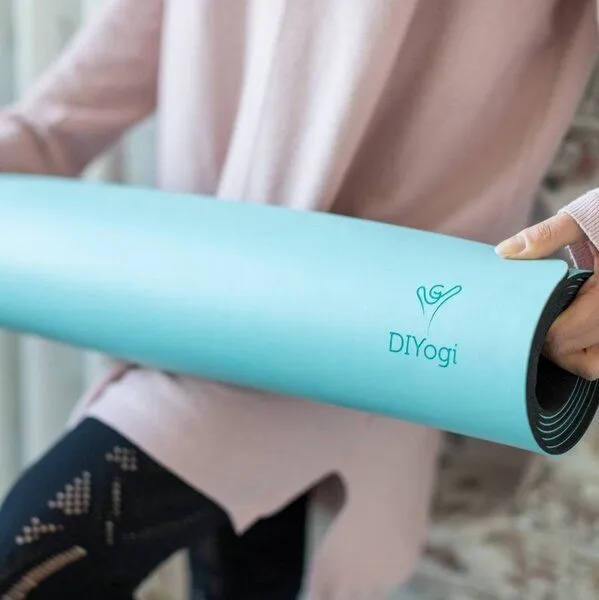DIYogi DIYogi Yogamatte Naturkautschuk, Blau, – Produktbild 2 von 4
