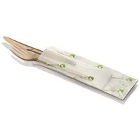 naturesse naturesse® 3 tlg. Besteck Set mit Messer, Gabel und Serviette – Produktbild 1 von 1