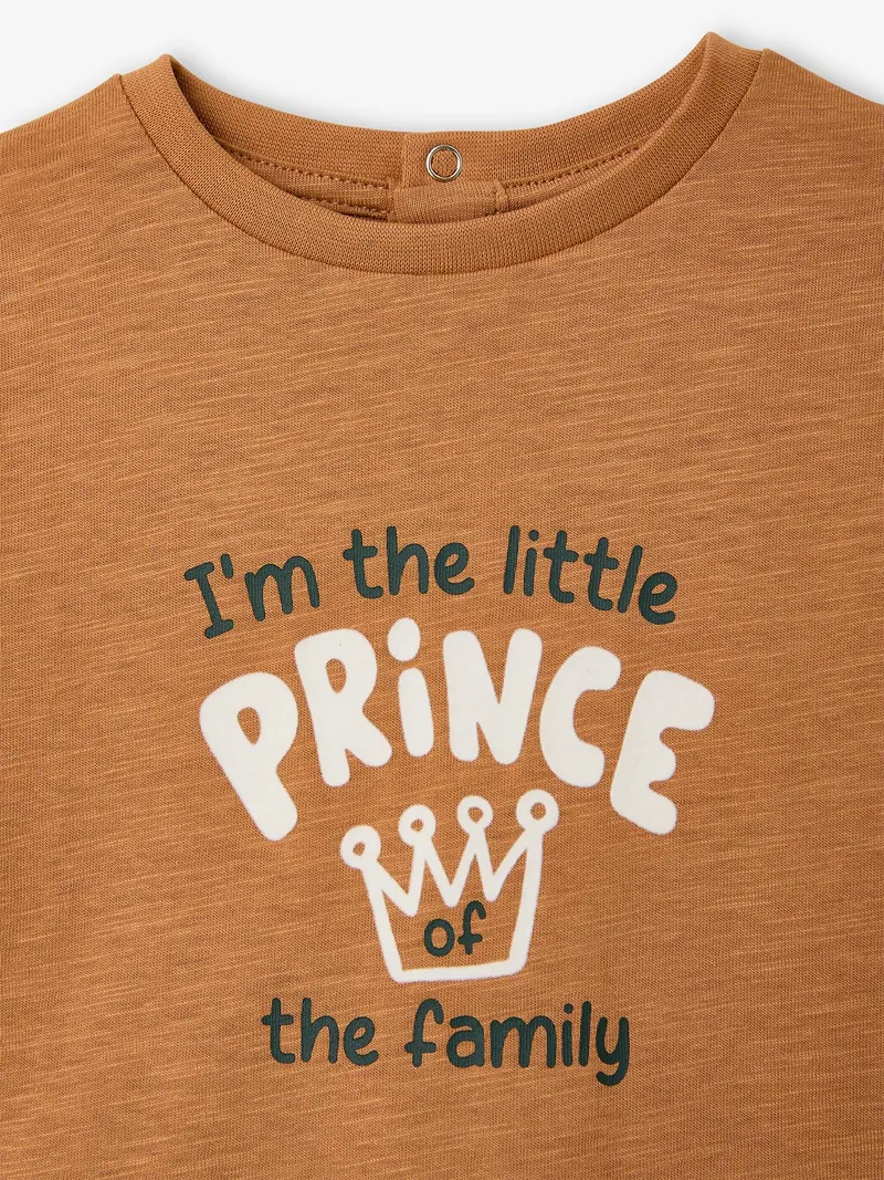 Vertbaudet Langarmshirt mit Print Baby Jungen, Karamell, – Produktbild 2 von 4