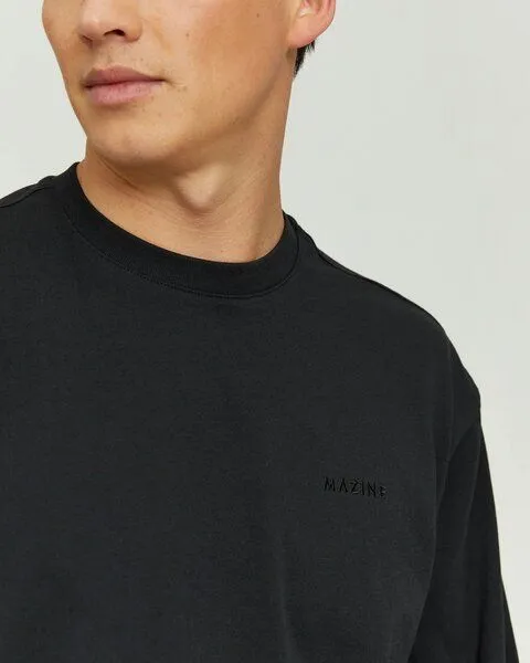 Mazine Mazine Langarmshirt Marek - aus Bio-Baumwolle, Black (schwarz), – Produktbild 3 von 3