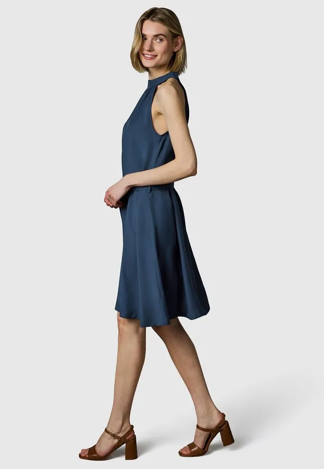 ragwear ragwear A-Linien-Kleid Angylee Print YOUMODO Leichtes Sommerkleid mit Neckholder und Bindegürtel, Blau, – Produktbild 2 von 5