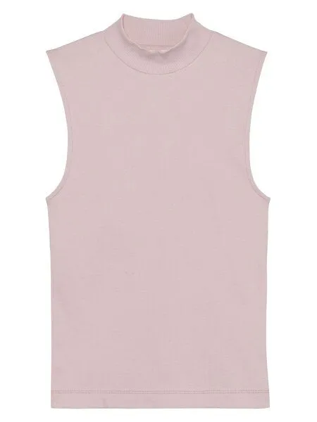 KnowledgeCotton Apparel KnowledgeCotton Apparel Ripptop - High neck rib top - aus Bio-Baumwolle, Rosa (pale lilac), – Produktbild 1 von 3