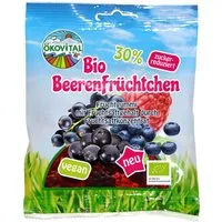 Ökovital ÖKOVITAL Vegane Bio-Fruchtgummi "Beerenfrüchtchen", zuckerreduziert, 80 g – Produktbild 1 von 1