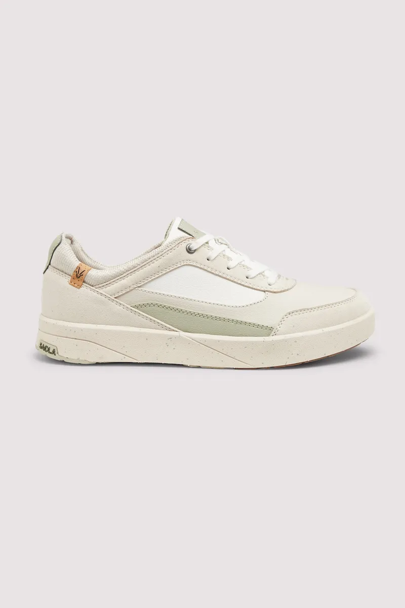 SAOLA SAOLA Damen vegan Sneaker Damen Quito Weiß Verblasstes Grün, Weiß, – Produktbild 1 von 2