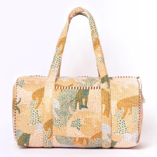 KIKOONI KIKOONI handgefertigte große Baumwolltasche "K. Shopper", Lucky leo beige, – Produktbild 3 von 4