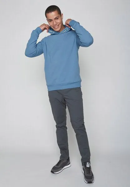 GreenBomb GREENBOMB Basic Summer Star - Kuschliger Hoodie aus Bio-Baumwolle / GOTS / Fair & Vegan, Blau (lagoon), – Produktbild 3 von 4