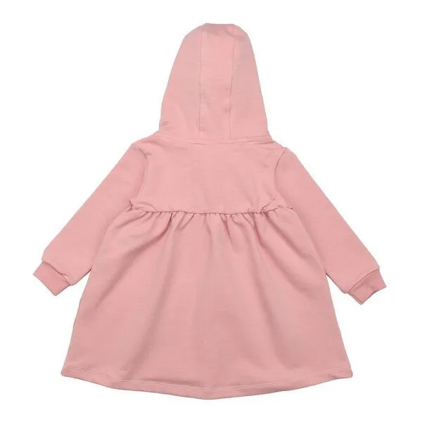 Walkiddy Kinder Kapuzenkleid GOTS zertifiziert – Rosa, Langarm, weich & bequem | von Walkiddy, Pink, – Produktbild 2 von 3