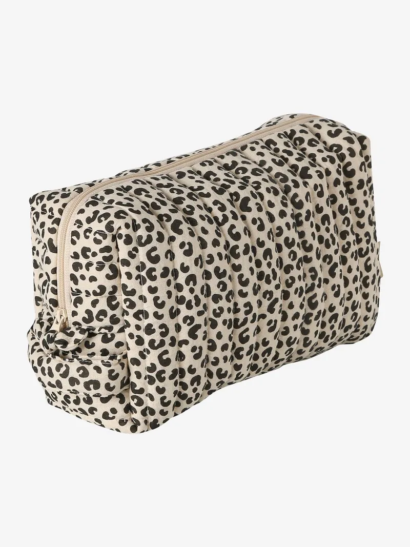 Vertbaudet Kinder Waschbeutel, Beige bedruckt leo, – Produktbild 2 von 4