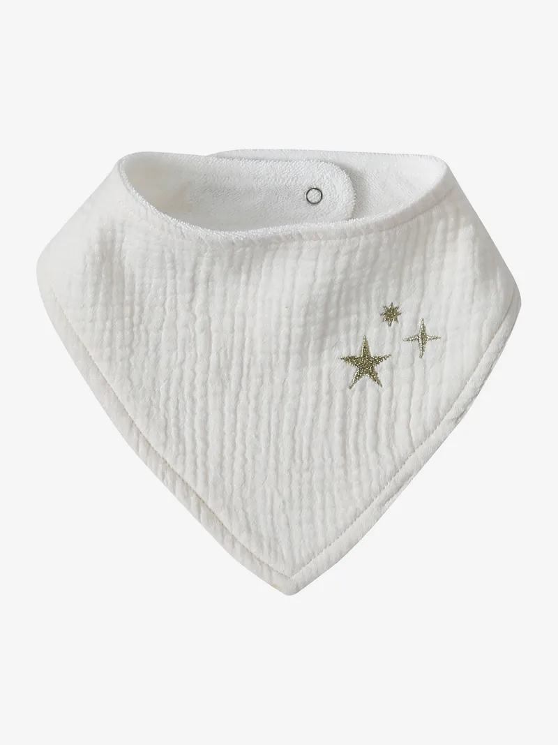 Vertbaudet 3er-Pack Baby Lätzchen, Beige bedruckt/hygge, – Produktbild 2 von 3