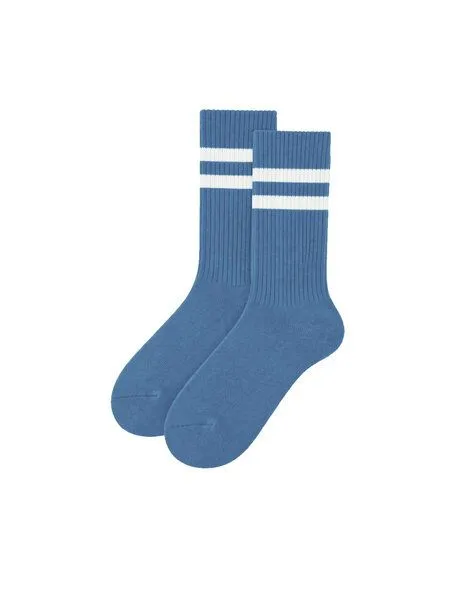 FUXBAU FUXBAU Retro Tennissocken, Blau creme, – Produktbild 3 von 4