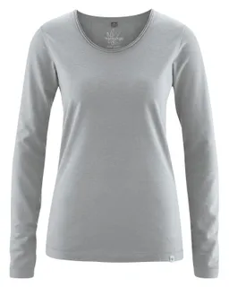 HempAge Hempage Damen vegan Langarm T-Shirt Rock Grau – Produktbild 1 von 1