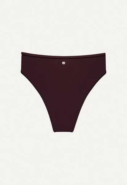 Oy Oy Bikini Hose „Calima“ aus Frottee-Stoff, Dunkelbraun, – Produktbild 3 von 3