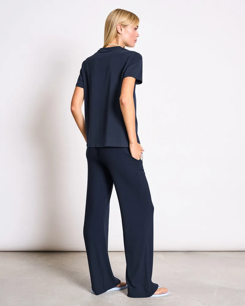 JAN N JUNE JAN 'N JUNE Damen vegan T-Shirt Brushed Boy Nightfall, Extra dunkelblau, – Produktbild 1 von 2