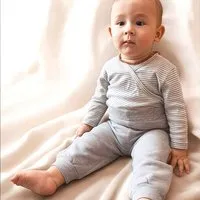 OrganicEra Baby-Sweatpants 'OrganicEra' aus Bio-Baumwolle, Grey melange (grau), – Produktbild 1 von 1