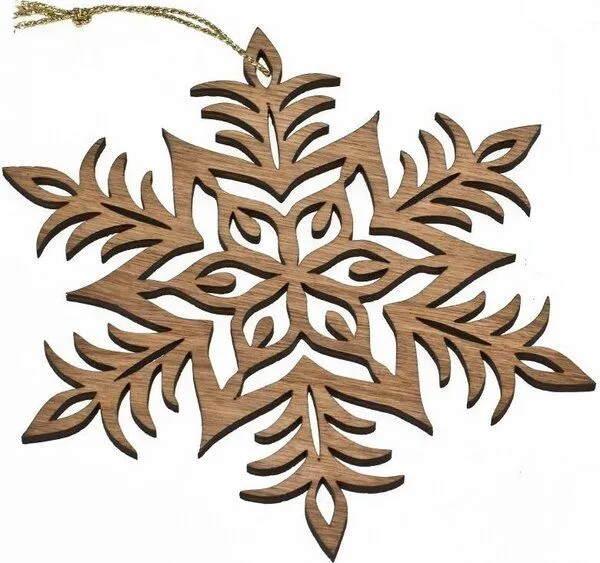 ReineNatur ReineNatur Weihnachtsschmuck – Stern – Eiche geölt - mit Goldkordel – Ø 17 cm oder 23 cm – Produktbild 1 von 1