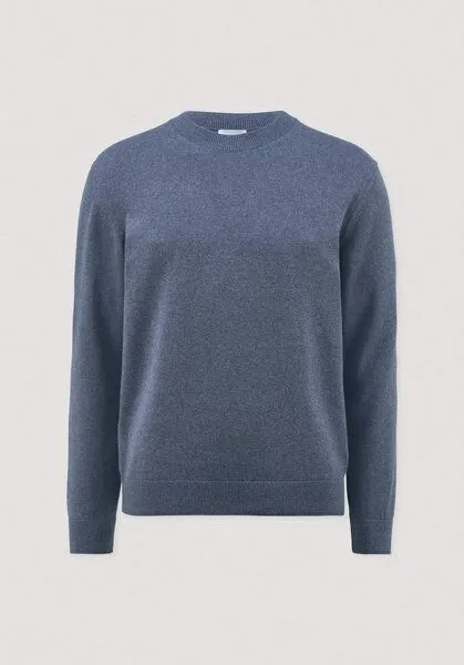 hessnatur hessnatur Strick Pullover Regular aus reiner Bio-Baumwolle, Helles jeansblau, – Produktbild 5 von 5