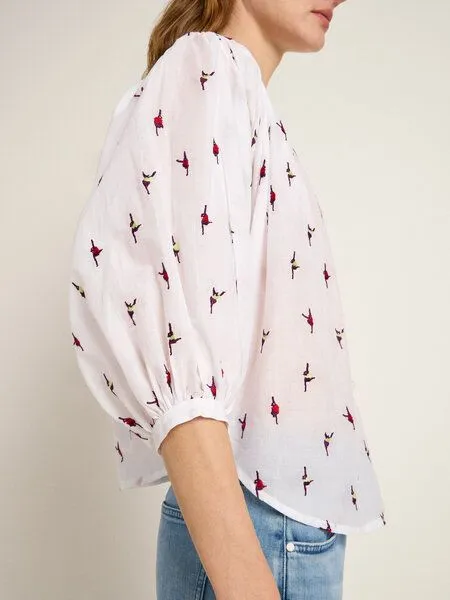 LANIUS LANIUS Blusenshirt (OCS) mit Stickerei aus Bio-Baumwolle, Off white, – Produktbild 4 von 4