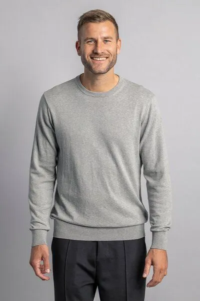 DIRTS dirts Classic Knit Crewneck, Grey melange, – Produktbild 1 von 4