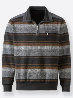 marco donati Sweatshirt anthrazit-camel-meliert – Produktbild 1 von 1