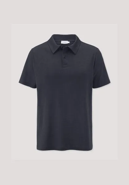 hessnatur hessnatur Wollshirt Polo Regular aus reiner Bio-Merinowolle, Marine, – Produktbild 4 von 4
