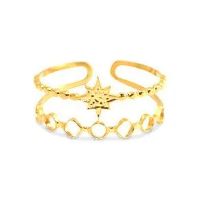 ELEKTROPULLI Größenverstellbarer Ring Ø17mm von Elektropulli, Gold, – Produktbild 3 von 8