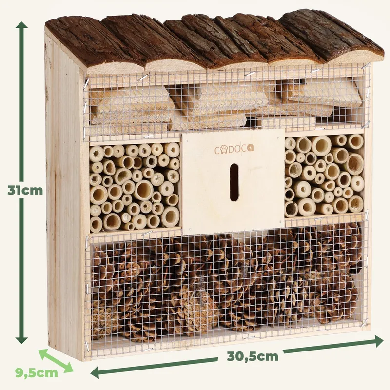 Cadoca® Cadoca® Insektenhotel Nistkasten 30,5x9,5x31cm – Produktbild 3 von 3