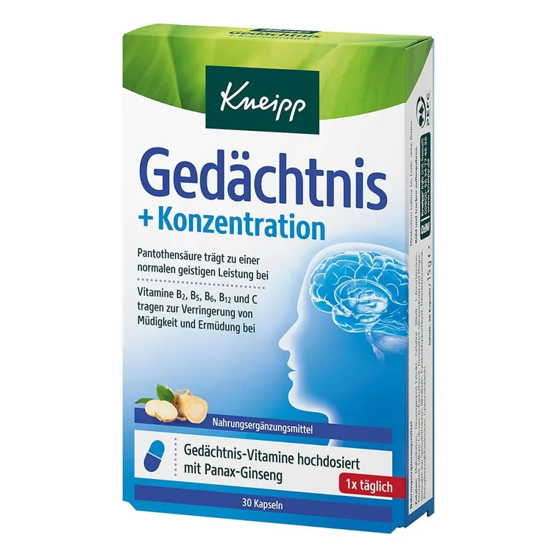Kneipp Kneipp Gedächtnis+Konzentration Kapseln – Produktbild 1 von 2