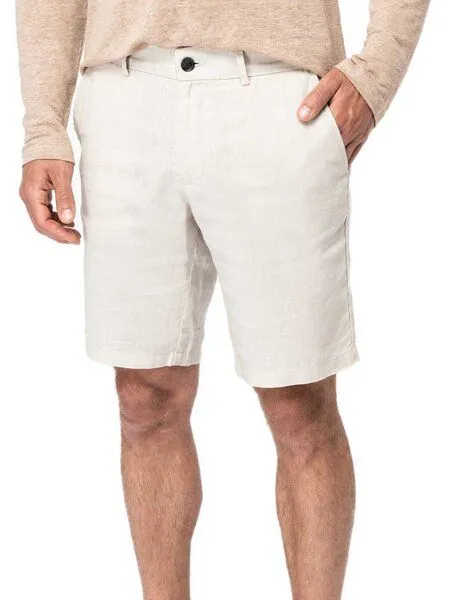 YTWOO YTWOO Herren Bermuda-Shorts aus 100% Leinen, Natural, – Produktbild 1 von 3
