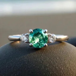Spirit of Island Spirit of Island Silber Ring | Moosachat & Diamanten Paar – Produktbild 1 von 1