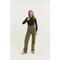 Flax and Loom Flax and Loom Tencel-Baumwoll Jeans Straight Fit Modell: Dinah, Olive (grün), – Produktbild 1 von 1