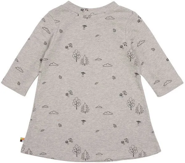 loud + proud loud + proud Baby & Kinder Kleid Strukturstrick, GOTS-zertifiziert, Silver(grau), – Produktbild 2 von 2